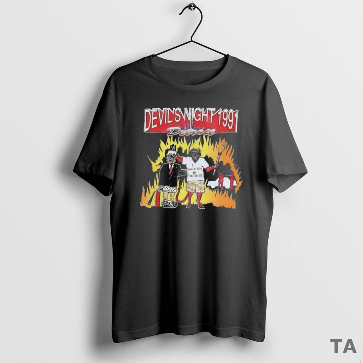 Top Devils Night 1991 Detroit Vintage T Shirt Sweater