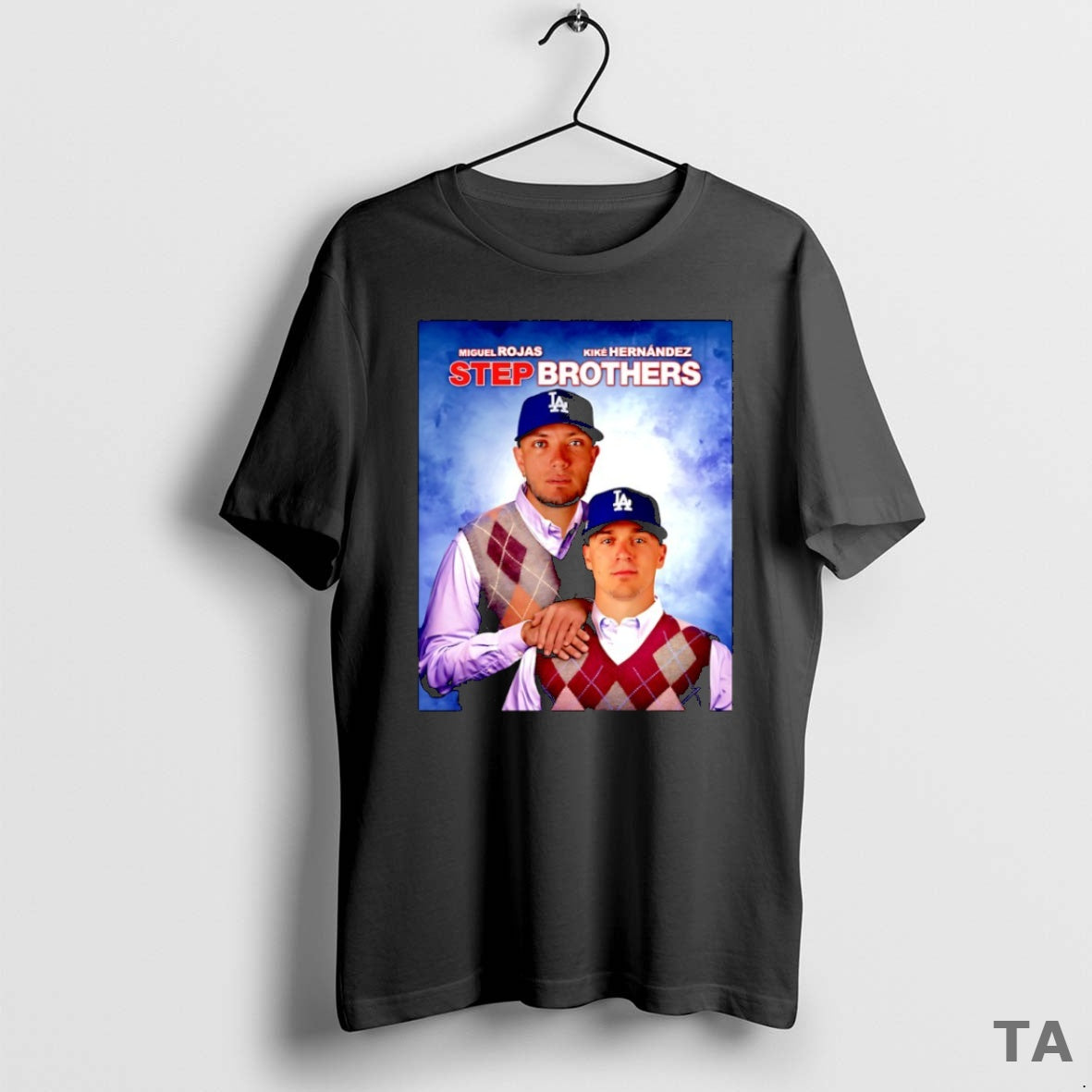 Top Kike Hernandez And Miguel Rojas Step Brothers Los Angeles Dodgers Mlb T Shirt Sweater