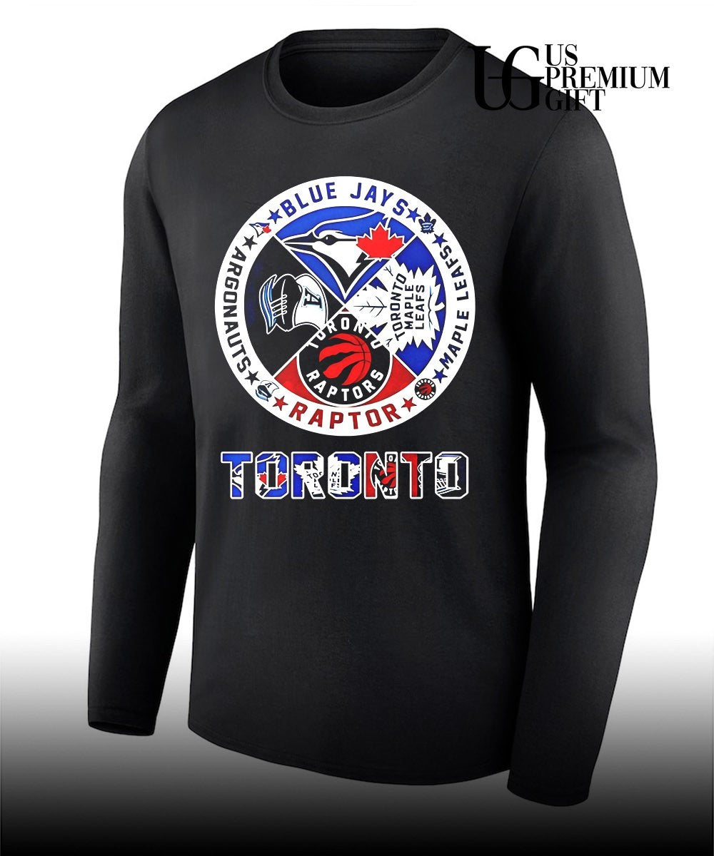 Toronto circle logo sports team Toronto Blue Jays Maple Leafs Argonauts Raptors logo shirt