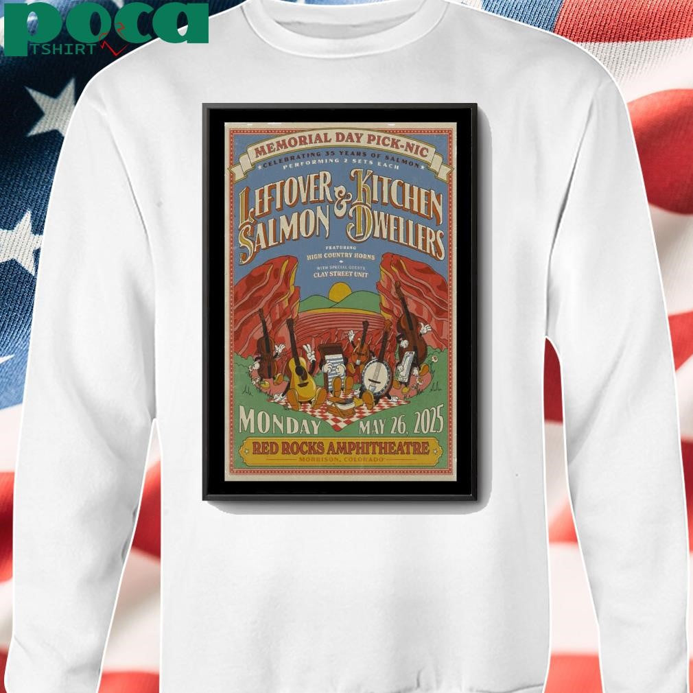 Tour 2025 Leftover Salmon And Kitchen Dwellers Red Rocks shirt
