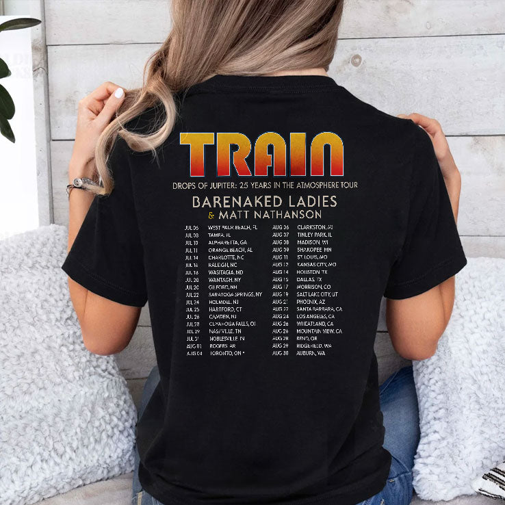 Train Drops Of Jupiter 25 Years In The Atmosphere Tour Barenaked Ladies and Matt Nathanson Shirt
