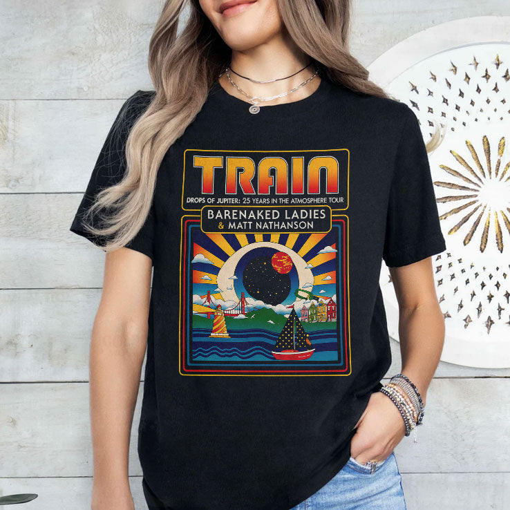Train Drops Of Jupiter 25 Years In The Atmosphere Tour Barenaked Ladies and Matt Nathanson Shirt