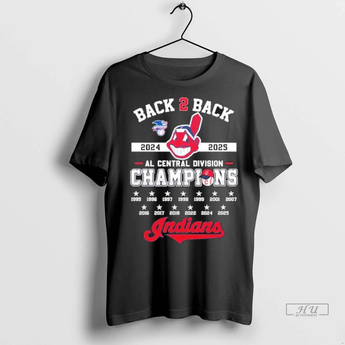 Trending Back 2 Back 2024 2025 Al Central Division Champions Cleveland Indians T Shirt