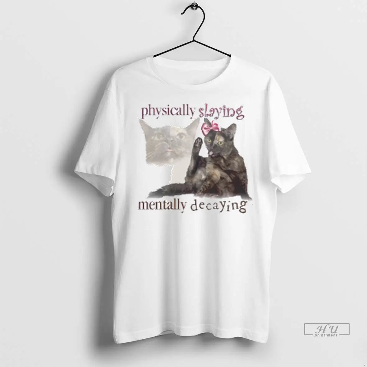 Trending Cat Physically Slaying Mentally Decaying T Shirt