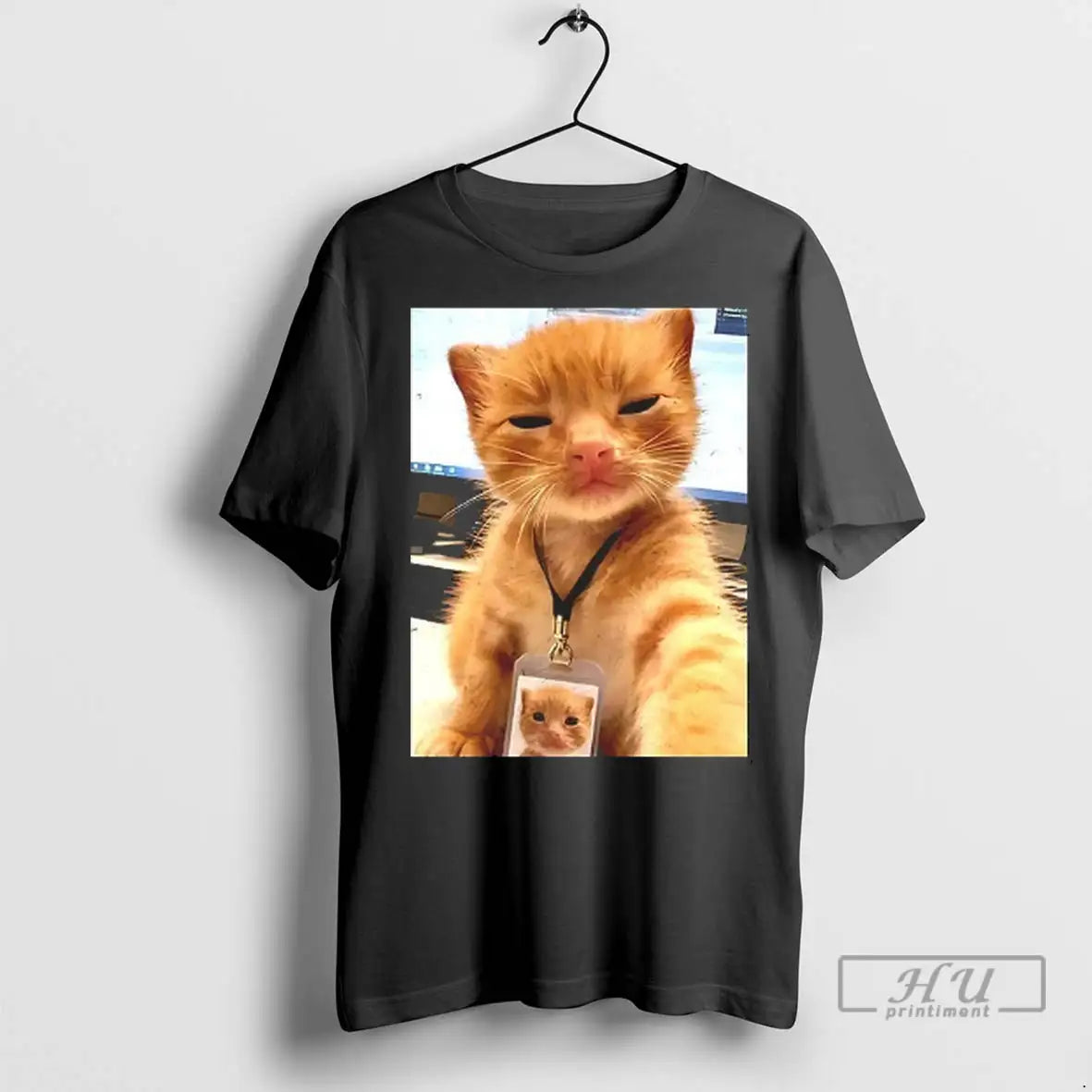 Trending Cat The Cute Orange Cat With An Id Badge T Shirt
