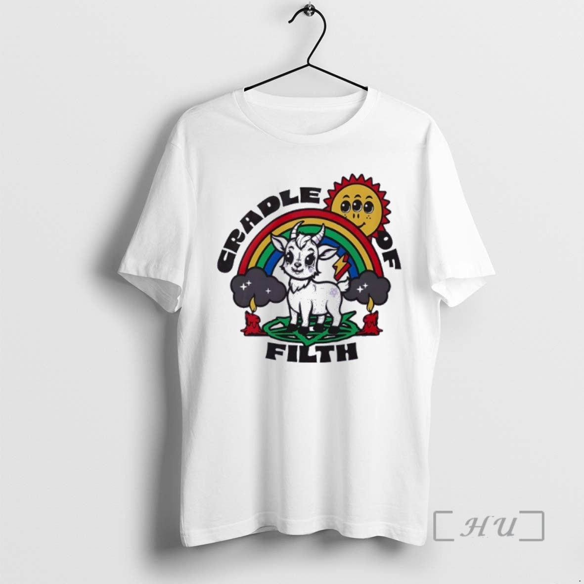 Trending Cradle Of Filth Rainbow Sun Goat Premium T Shirt Sweater