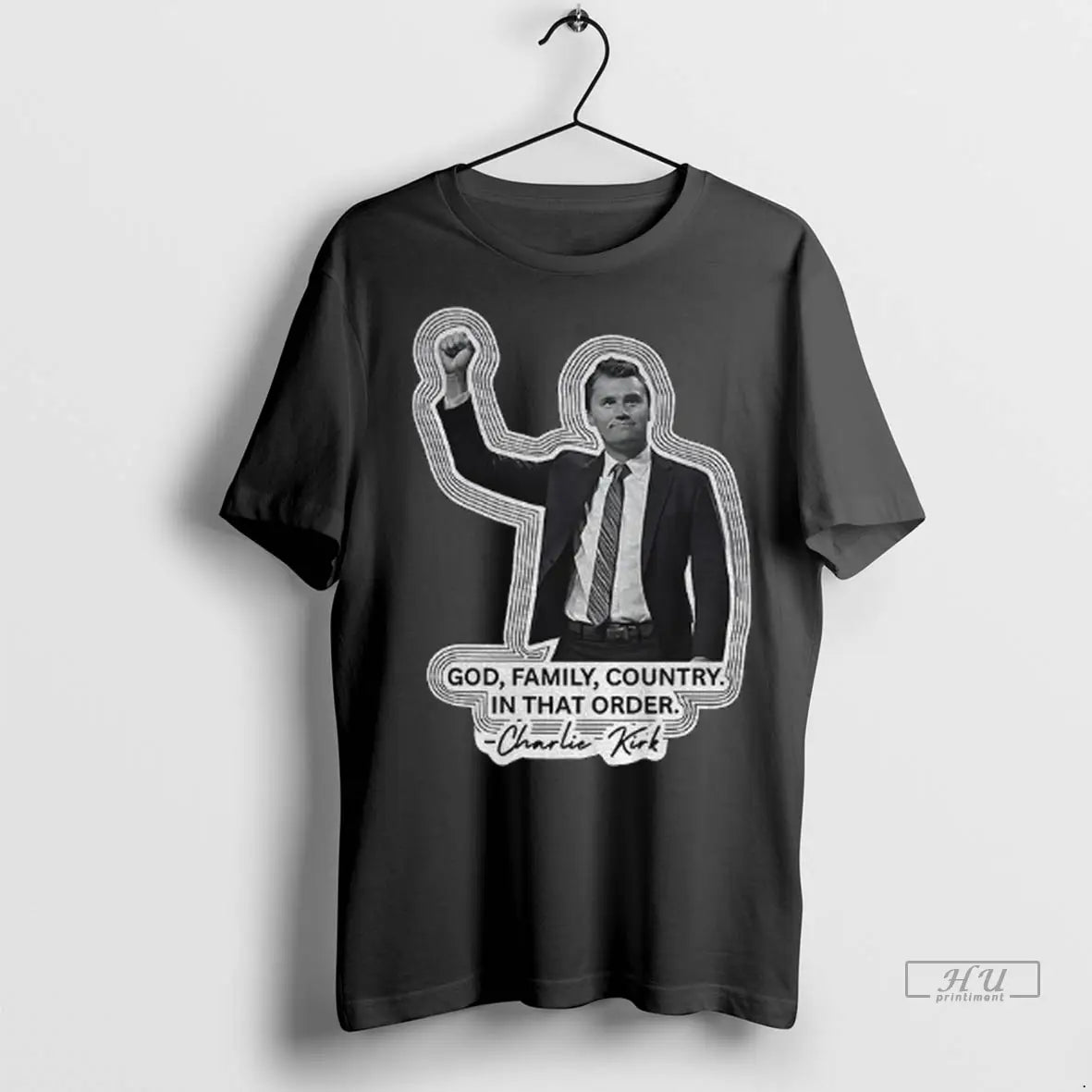 Trending God Family Country In That Order Charlie Kirk Turning Point Usa T Shirt