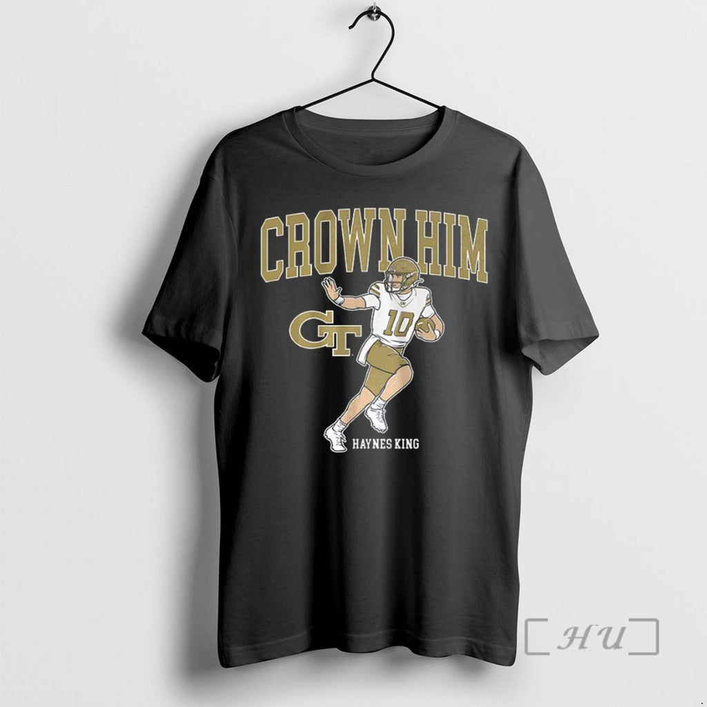 Trending Haynes King Georgia Tech Yellow Jackets Football Crown Him Premium T Shirt Sweater