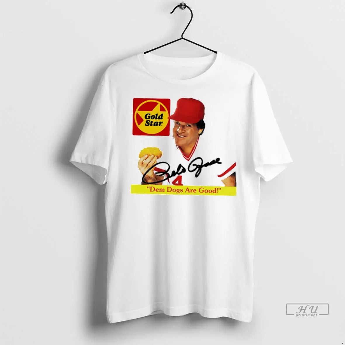 Trending Pete Rose Cincinnati Reds Gold Star Dem Dogs Are Good T Shirt
