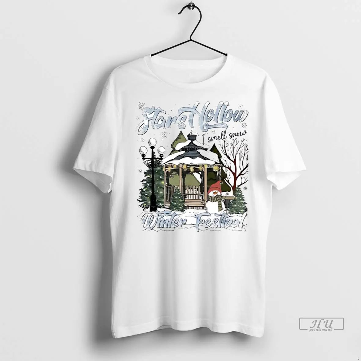 Trending Smell Snow Stars Hollow Winter Festival Christmas T Shirt