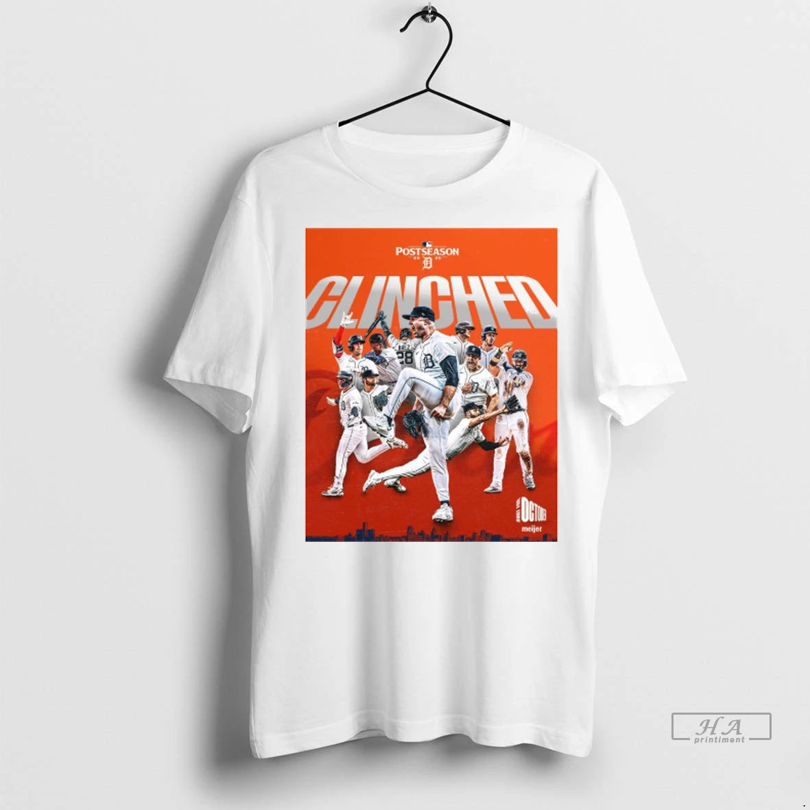 Trendy Detroit Tigers 2025 Mlb Postseason Clinched Built For October Shirt Sweater