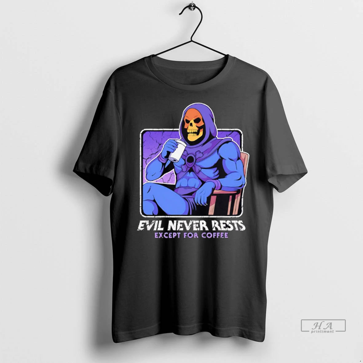 Trendy Evil Never Rests Except For Coffee Shirt Sweater