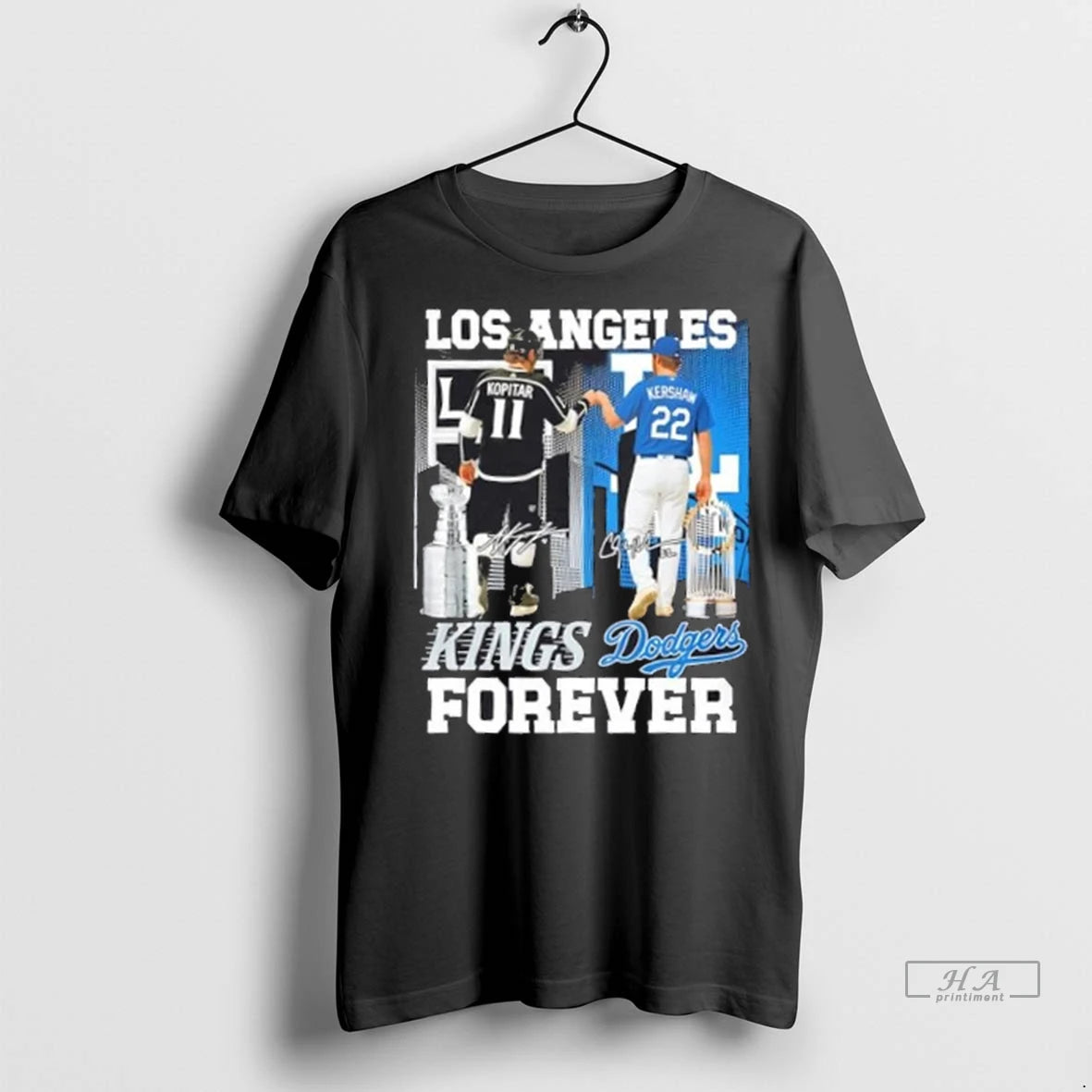 Trendy Los Angeles Sports Kopitar Kings X Kershaw Dodgers Forever Signatures Shirt Sweater