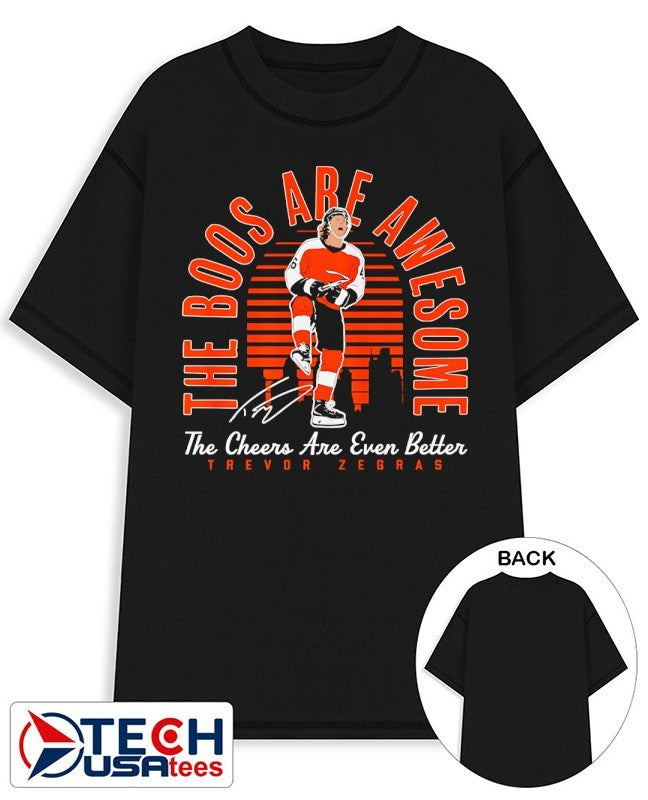 Trevor Zegras Anaheim Ducks The Boos are awesome The Cheers are even better signature shirt