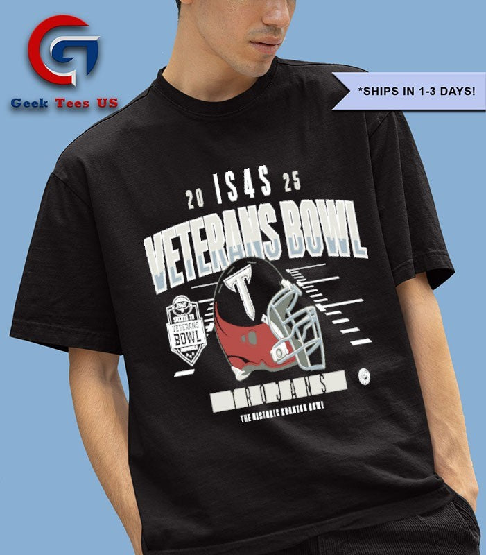 Troy Trojans 2025 IS4S Salute to Veterans Bowl helmet T-shirt