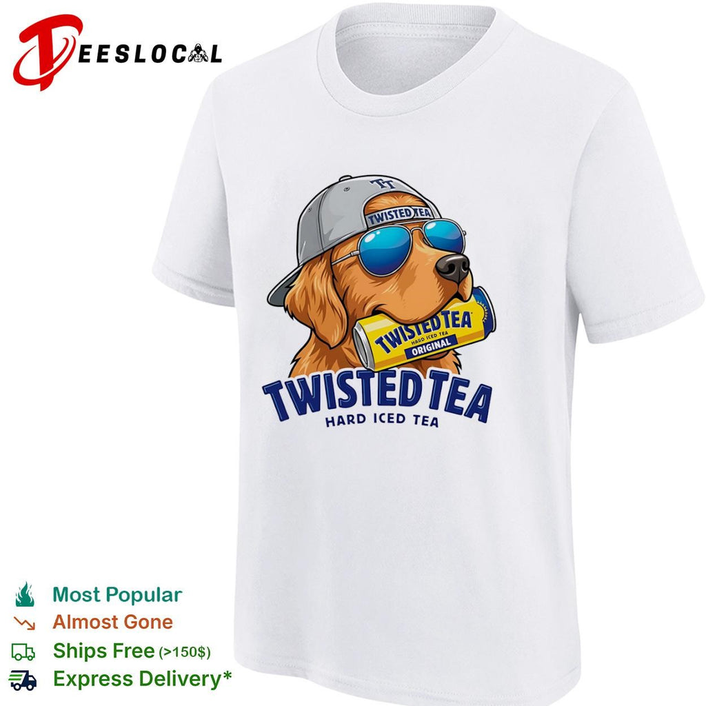 Twisted Tea hard iced golden retriever shirt