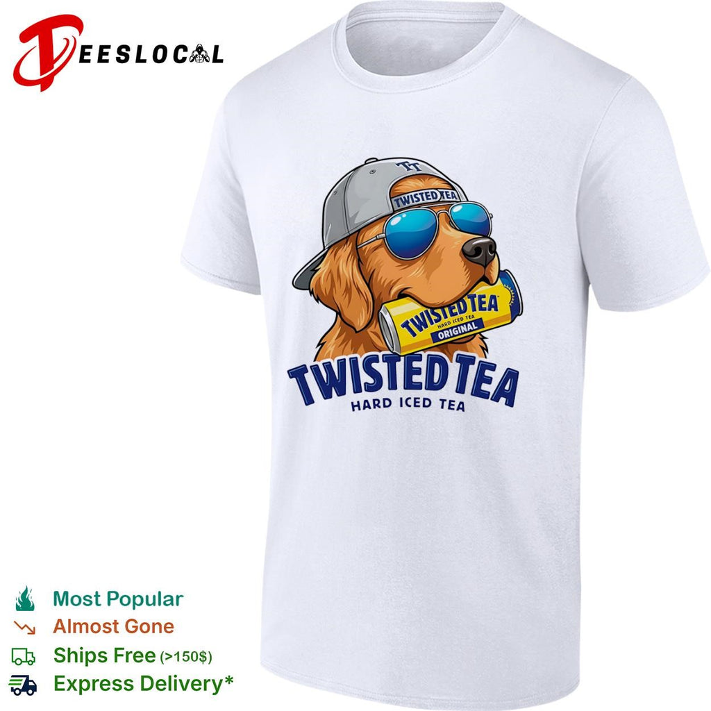 Twisted Tea hard iced golden retriever shirt