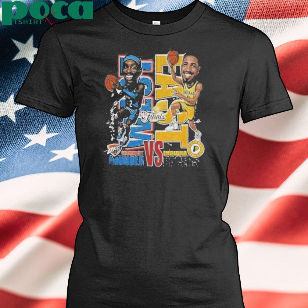 Tyrese Haliburton and SGA Indiana Pacers vs OKC Thunder the NBA Finals 2025 cartoon shirt