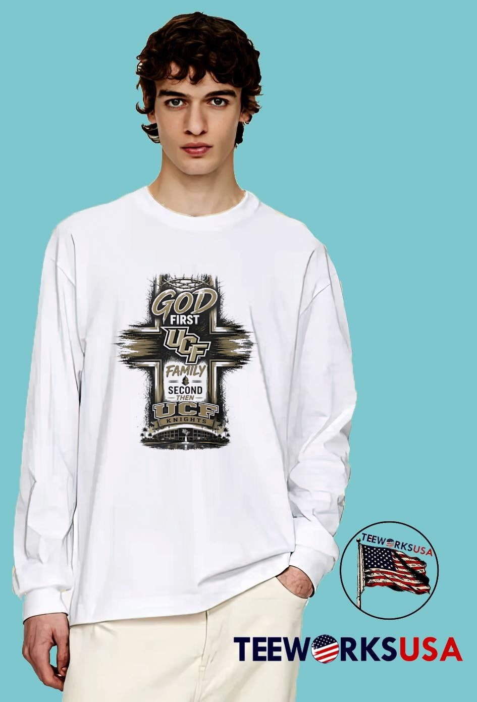 UCF Knights Apparel God First Family Second Then UCF Knights T-Shirt