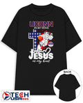 UConn Huskies in my veins Jesus in my heart cross mascot shirt