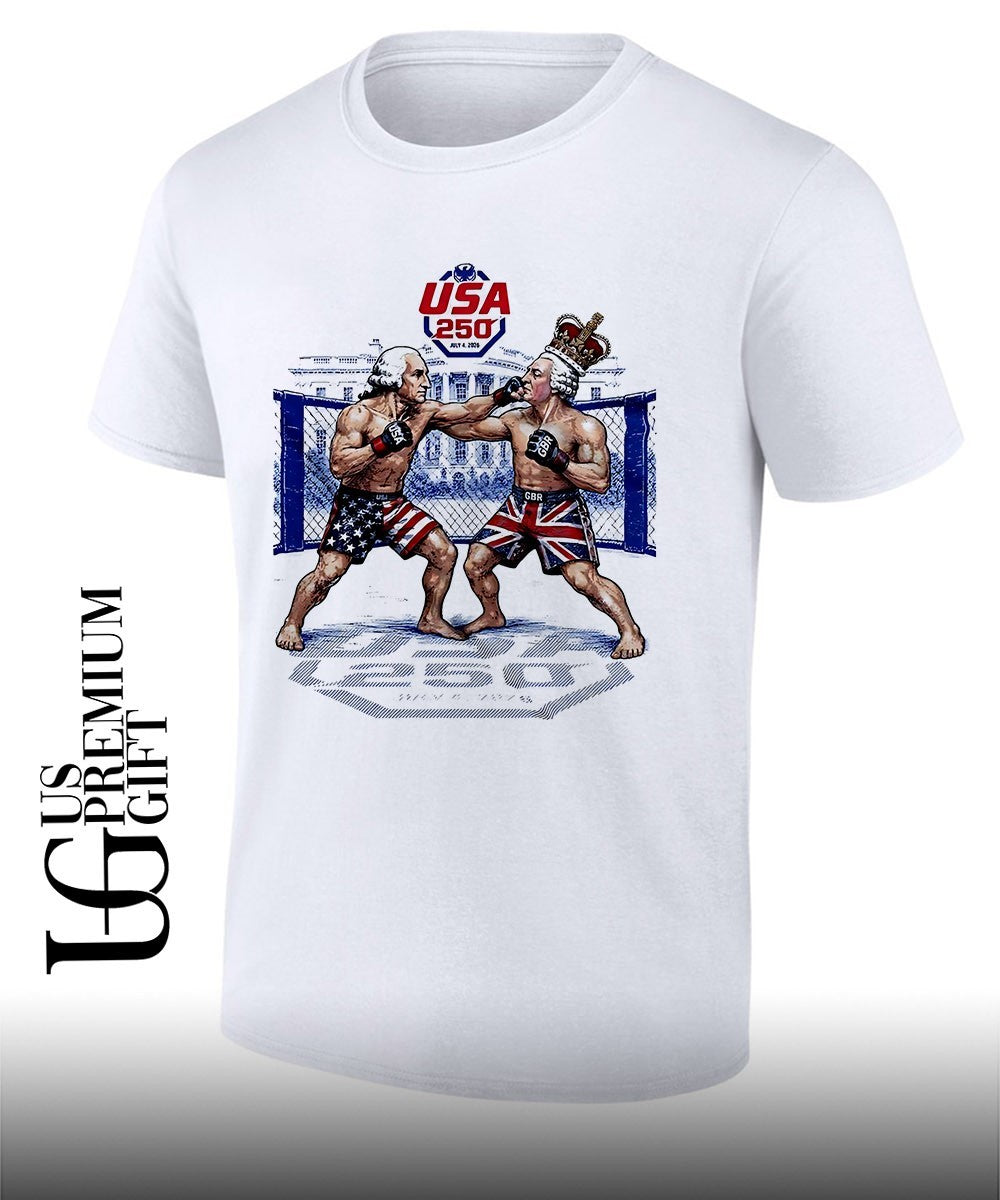 USA 250 MMA George Washington boxing George III shirt