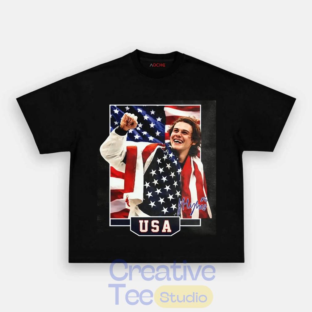 USA Hockey Jack Hughes Champion Graphic Shirt