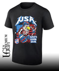 USA Hockey Skeleton Eagle Salty Goon Gear 250 shirt