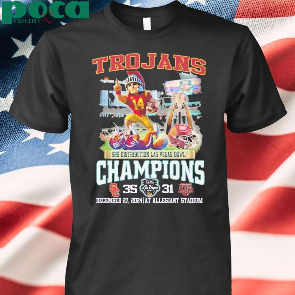 USC Trojans SRS Distribution Las Vegas Bowl Champions 2024 T-Shirt
