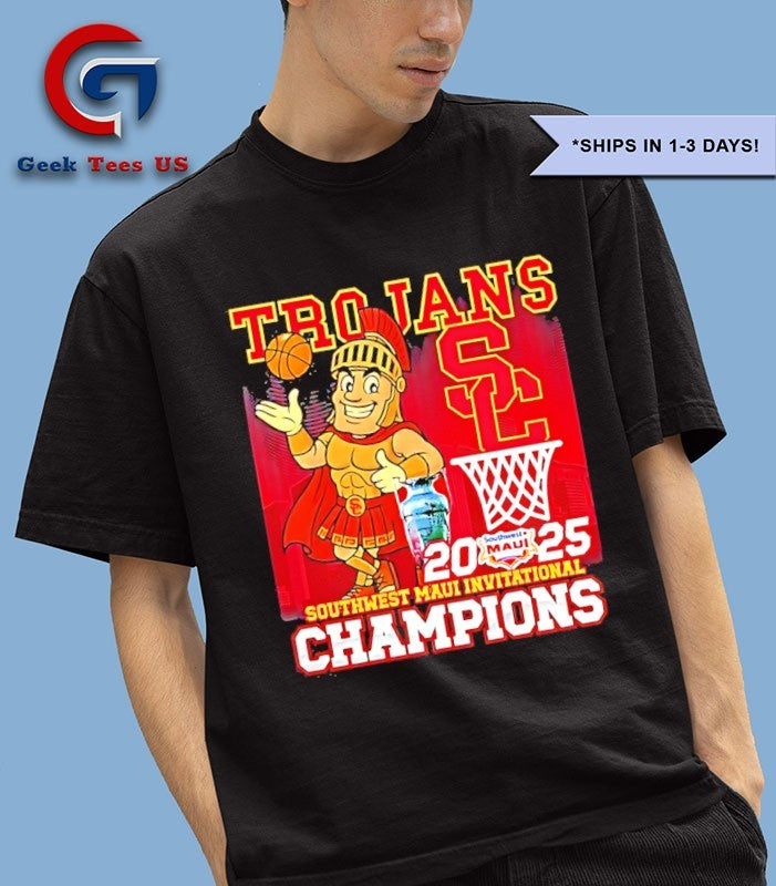 USC Trojans Southwest Maui Invitational Champions 2025 graphic shirt