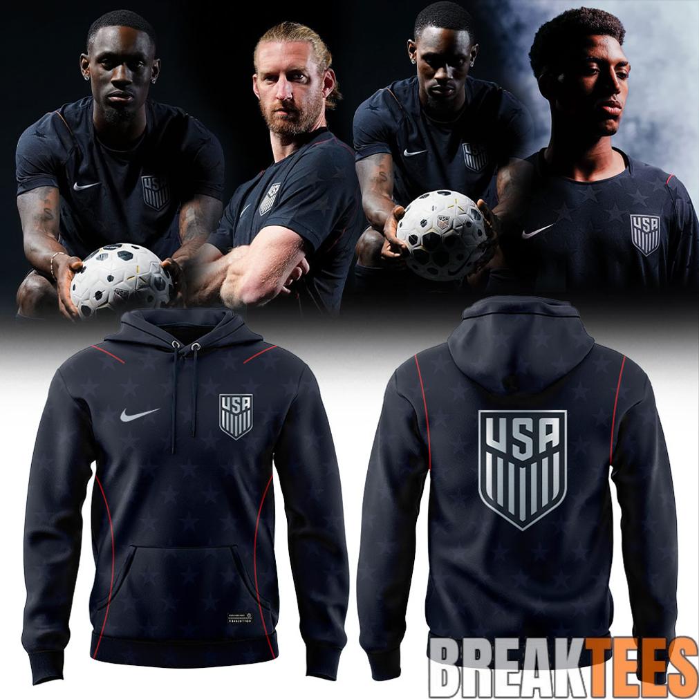 US Soccer 2026 Stripes Match Black Hoodie