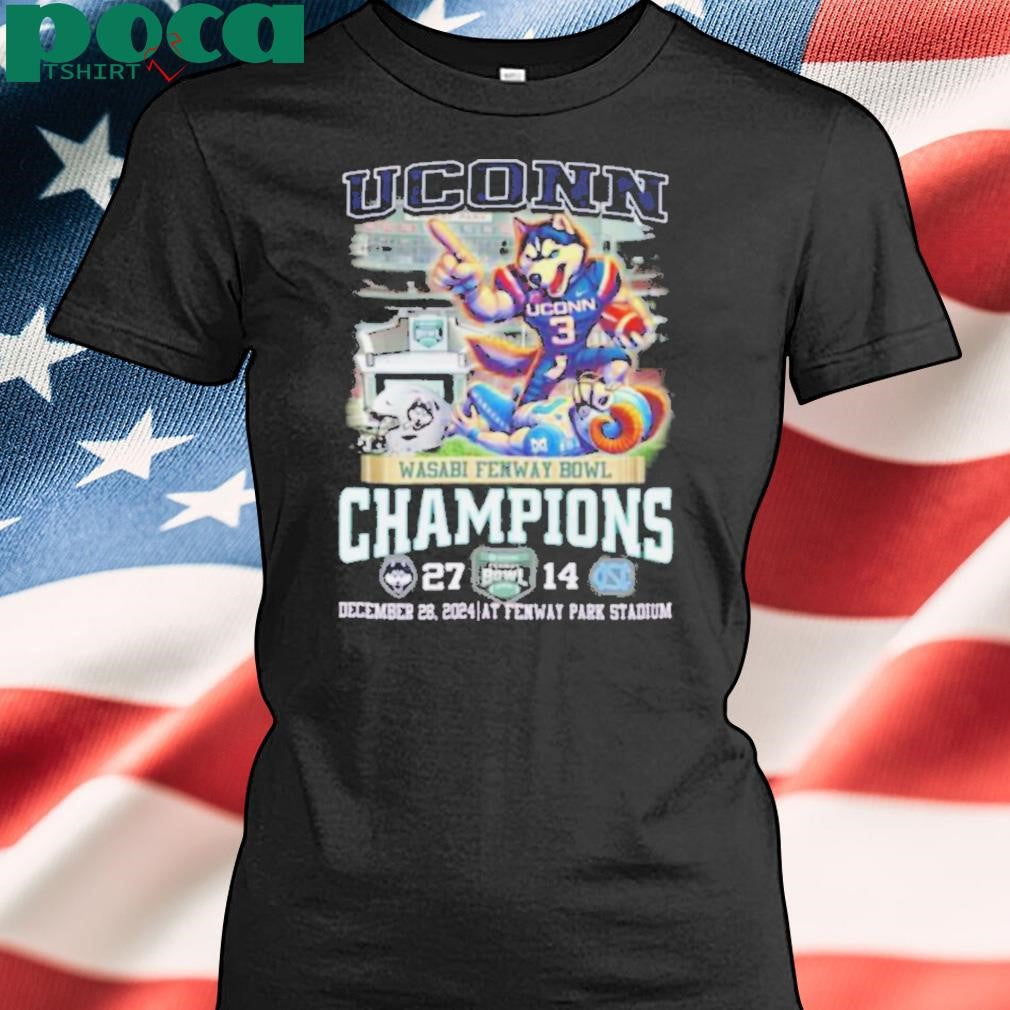 Uconn Huskies Wasabi Fenway Bowl Champions T Shirt