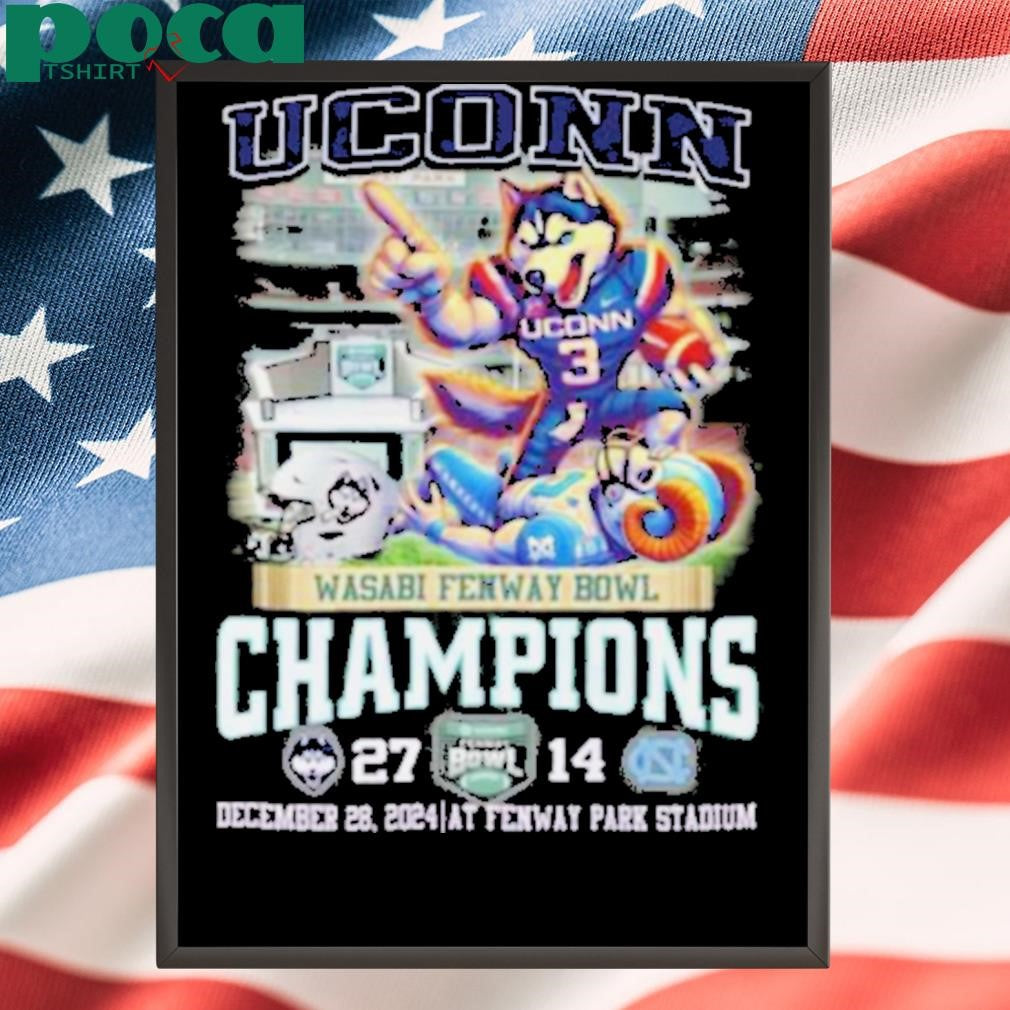 Uconn Huskies Wasabi Fenway Bowl Champions T Shirt