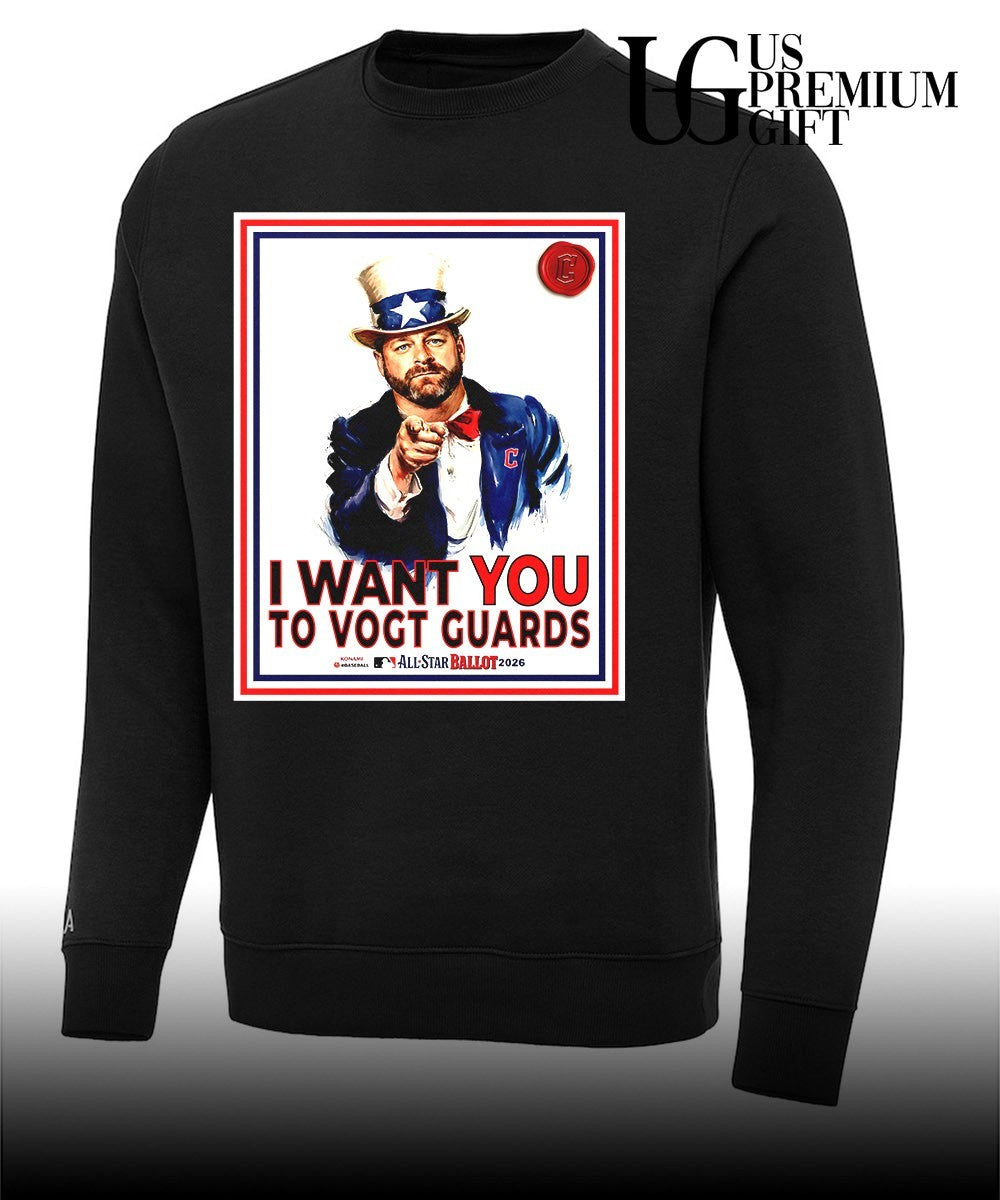 Uncle Sam Stephen Vogt Cleveland Guardians I Want You too Vogt Guards MLB All Star Ballot shirt