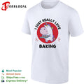 Unicorn holding baking tray I just really love baking shirt