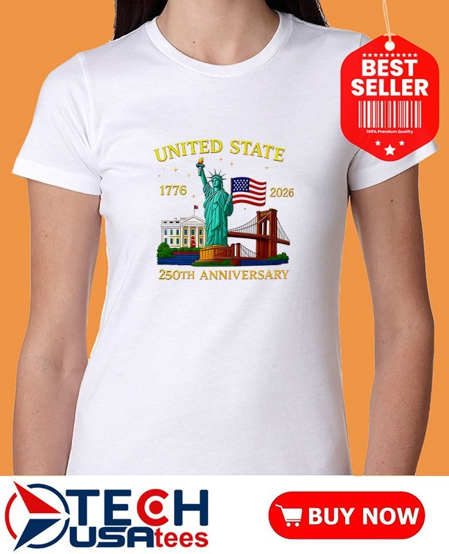 United States of America Freedom 250th Anniversary 1776-2026 Statue of Liberty shirt