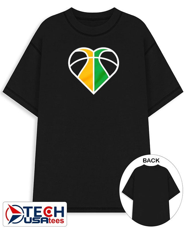 Utah Jazz Basketball heart logo shirt