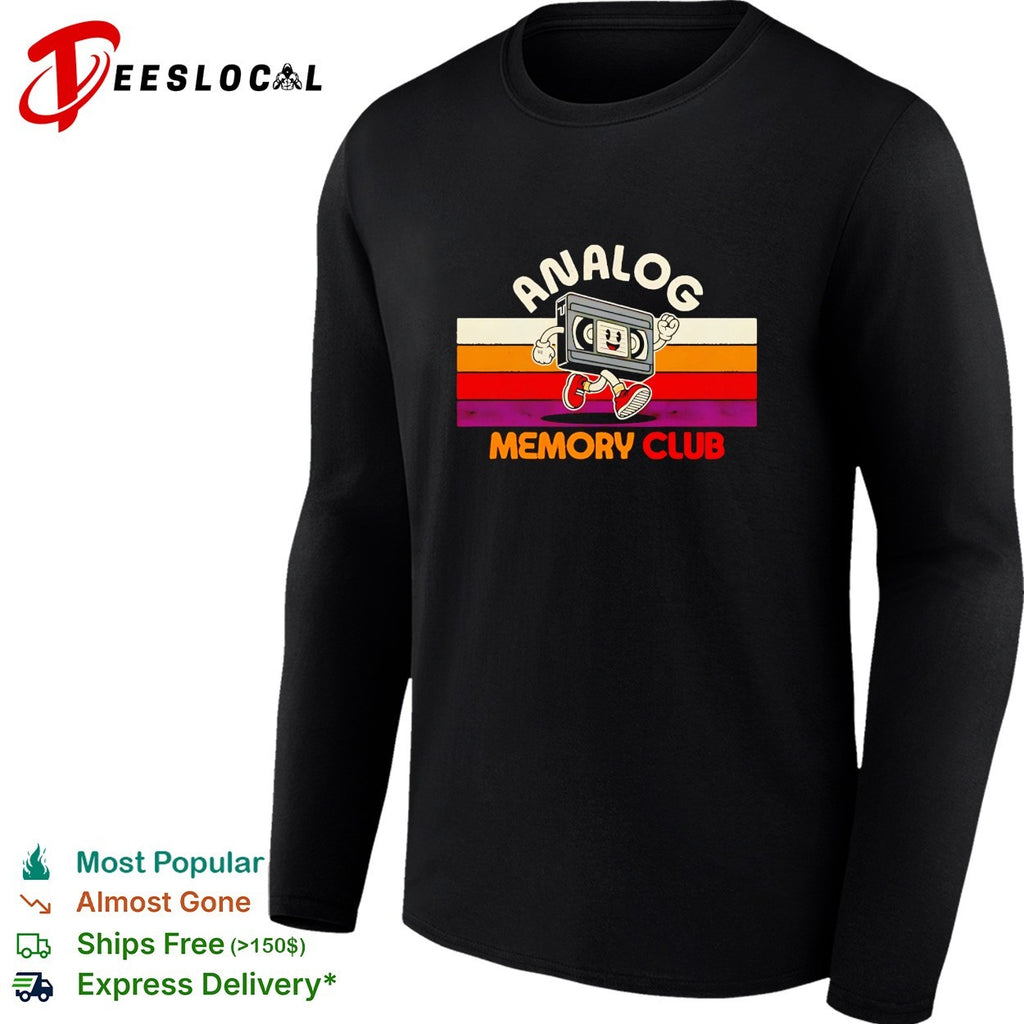 VHS tape running analog memory club shirt