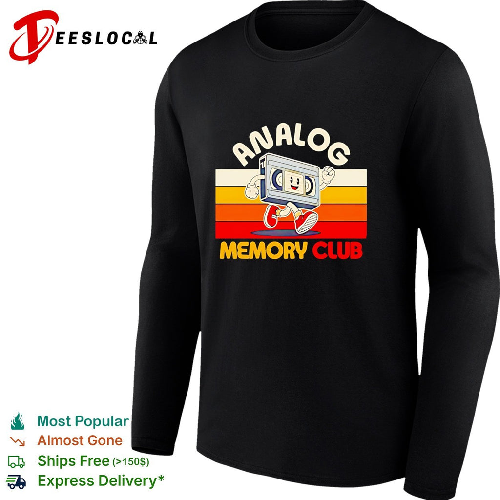 VHS tape running analog memory club retro shirt