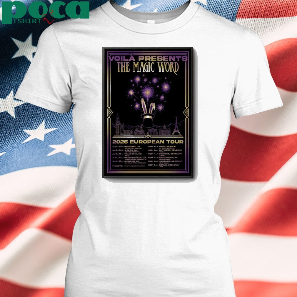 VOILÀ 2025 European Tour Poster shirt