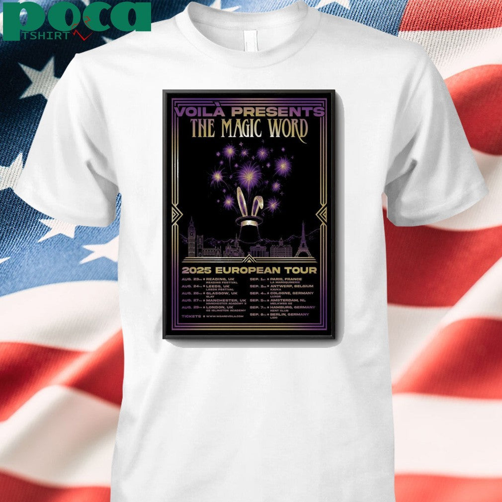 VOILÀ 2025 European Tour Poster shirt