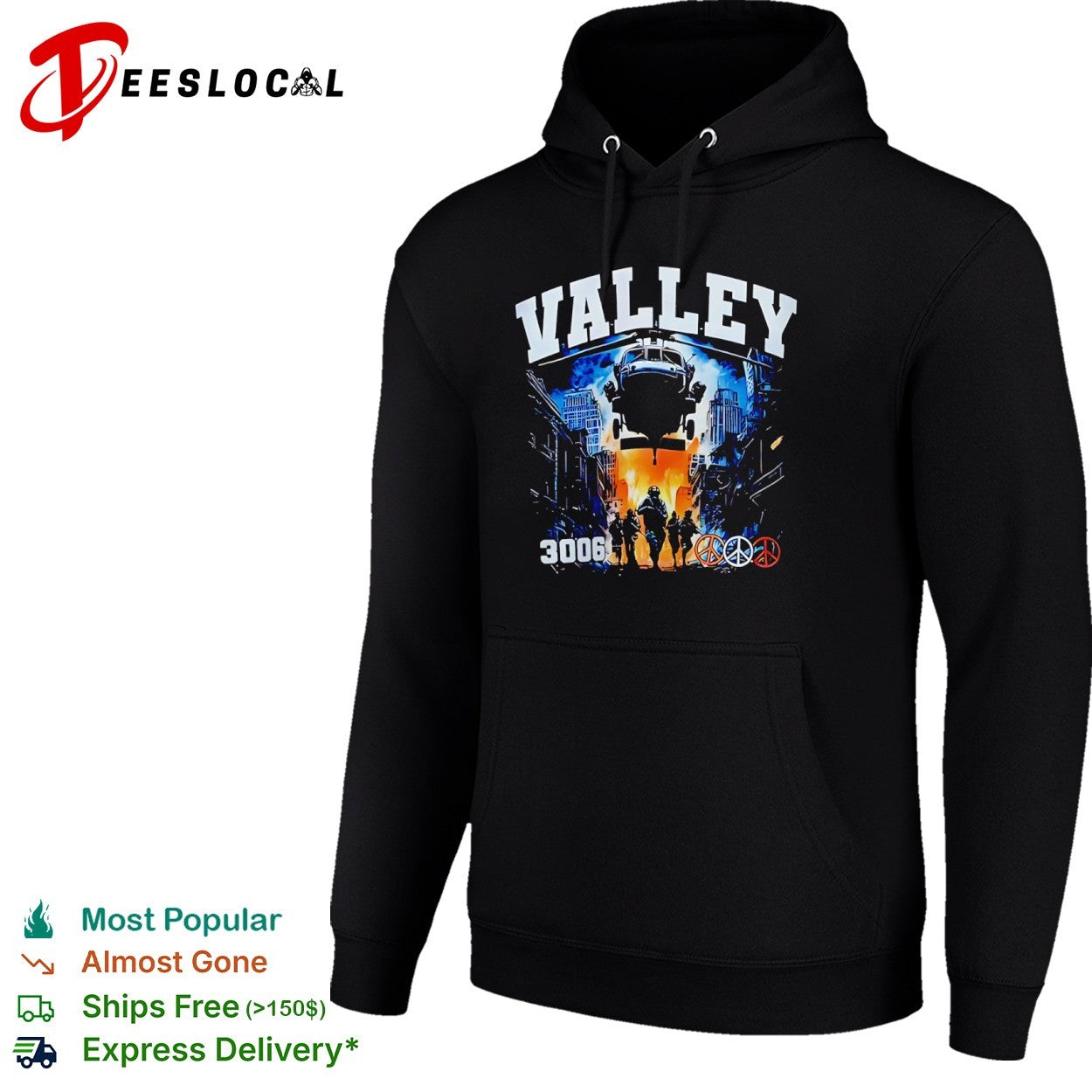 Valley 3006 peace logo shirt