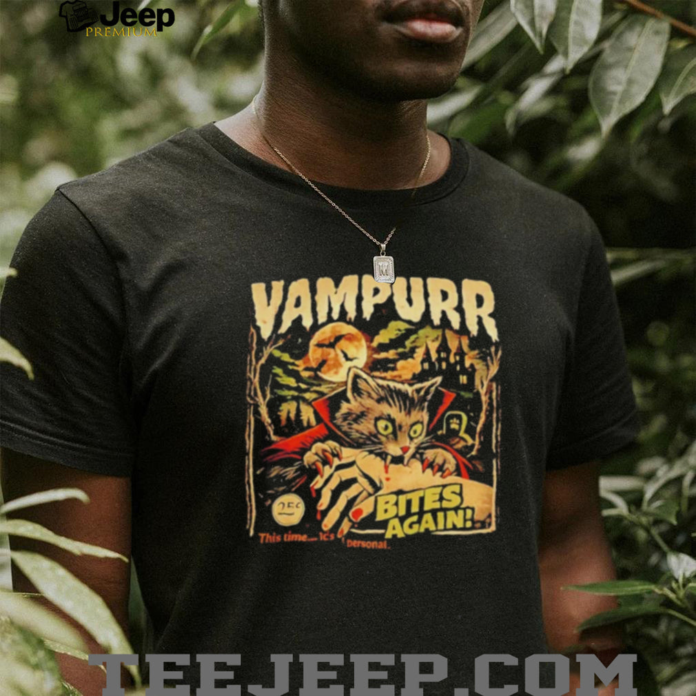Vampurr Bites Again This Time It’s Personal Retro Horror Cat shirt