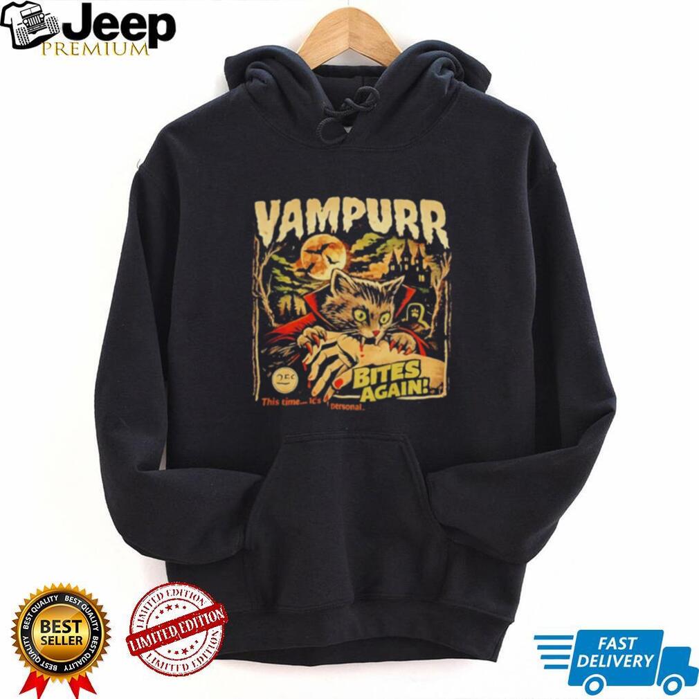 Vampurr Bites Again This Time It’s Personal Retro Horror Cat shirt