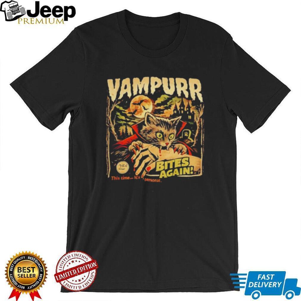 Vampurr Bites Again This Time It’s Personal Retro Horror Cat shirt