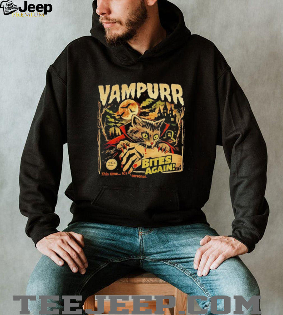 Vampurr Bites Again This Time It’s Personal Retro Horror Cat shirt