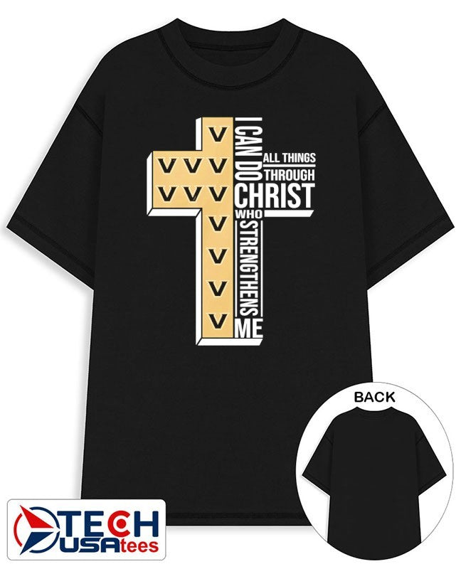 Vanderbilt Commodores Women’s Basketball cross I can do all things through christ who strengthens me shirt