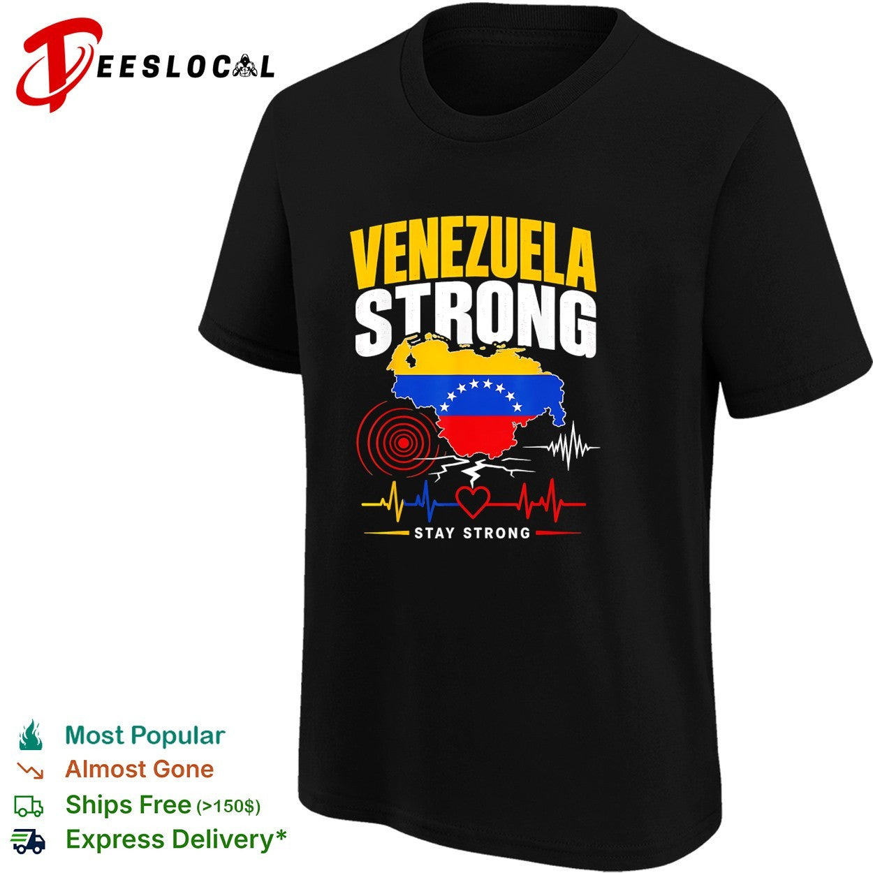Venezuela strong stay strong map shirt
