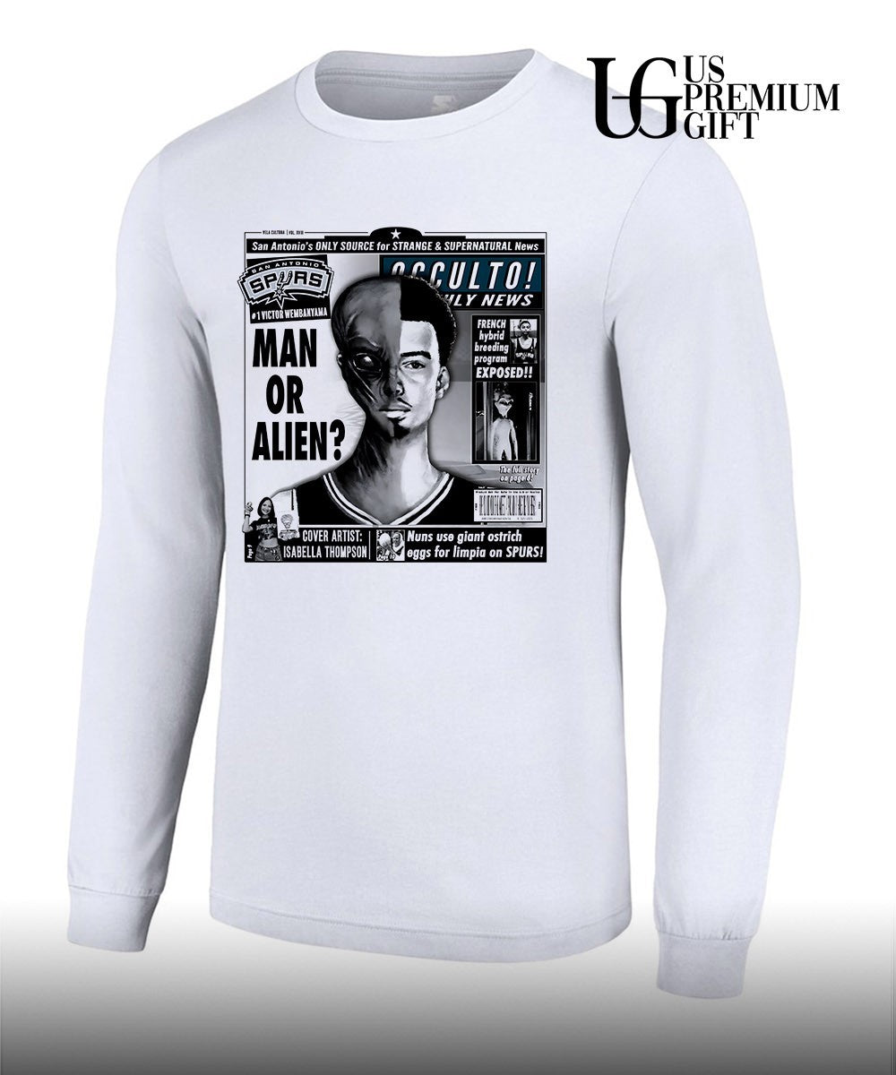 Victor Wembanyama San Antonio Spurs Occulto Weekly News Man or Alien shirt