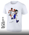 Victor Wembanyama chasing Chet Holmgren Spurs Thunder NBA basketball Finals 2026 NBA fan art shirt