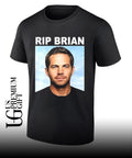 Vin Diesel wearing RIP Brian portrait shirt